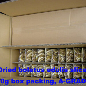Dried Boletus edulis (porcini) slice A-grade(Net 50g x 80 basket packing )01